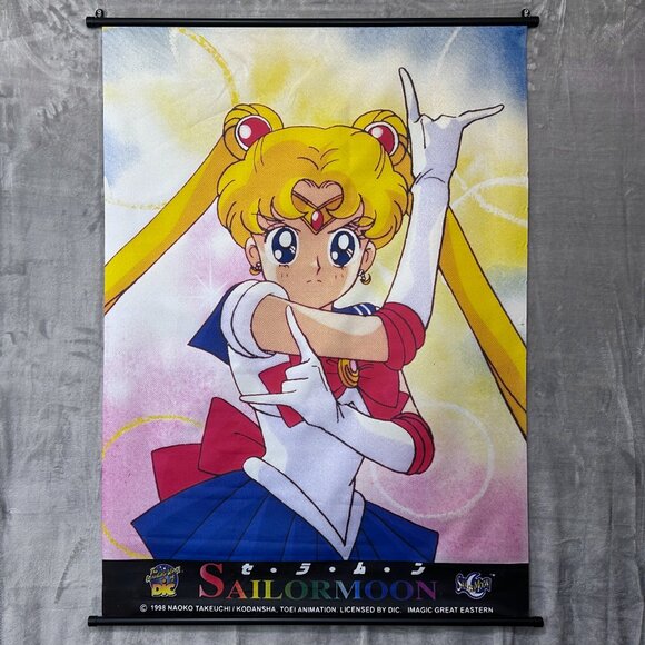 Sailor Moon Wall Scroll Classic Pose Vintage 1998 DiC Great Eastern - Picture 1 of 16